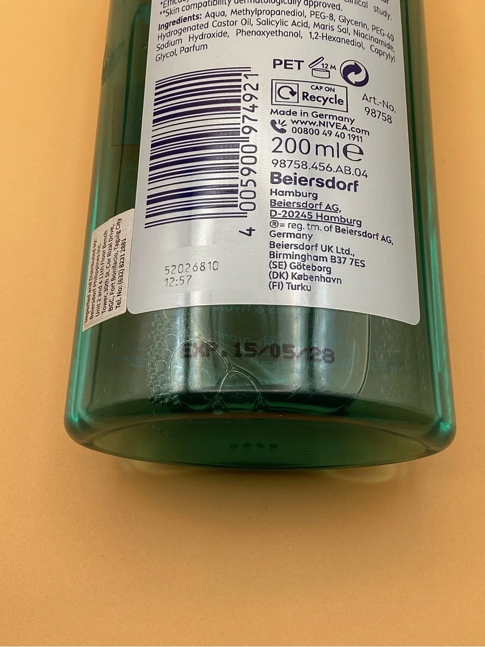 NIVEA Derma Skin Clear Toner — Green